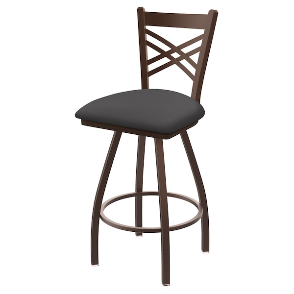 36" Swivel Bar Stool, Bronze Finish, Canter Storm Seat